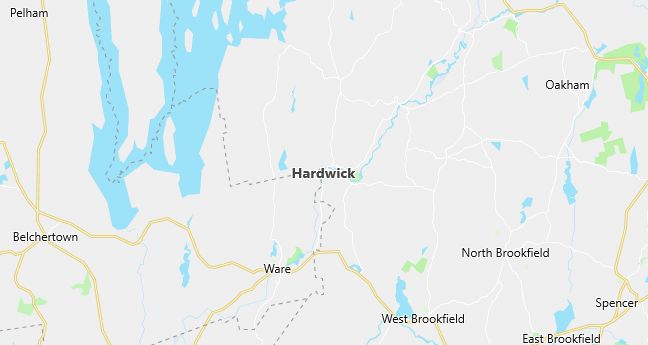 Map of Hardwick, MA