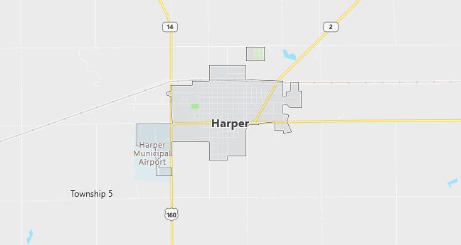 Map of Harper, KS