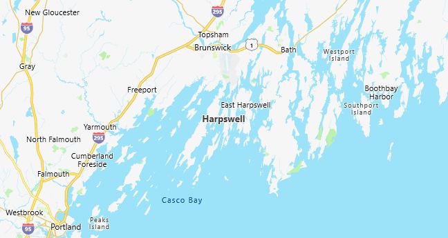 Map of Harpswell, ME