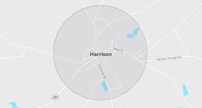 Map of Harrison, GA