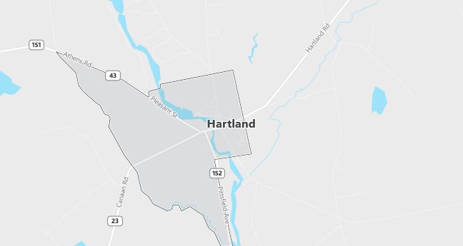 Map of Hartland, ME