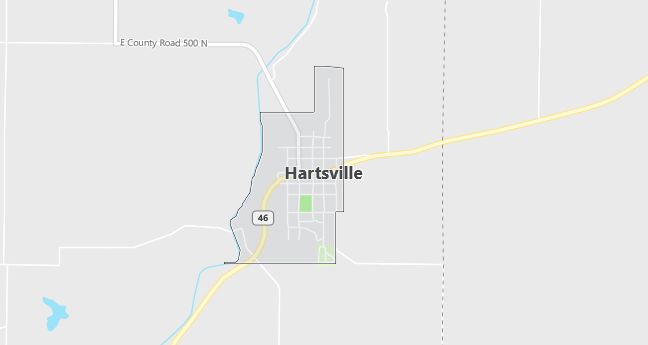 Map of Hartsville, IN