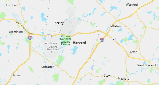 Map of Harvard, MA