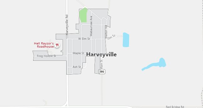 Map of Harveyville, KS