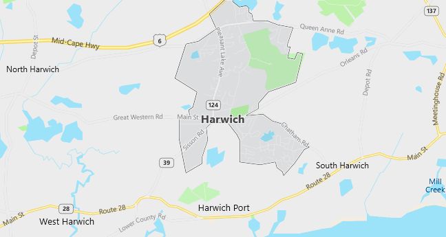 Map of Harwich, MA