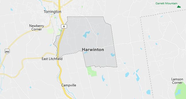 Map of Harwinton, CT