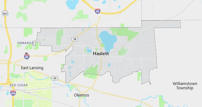 Map of Haslett, MI