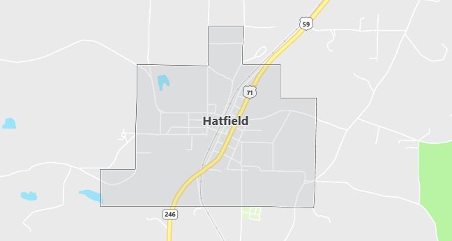 Map of Hatfield, AR