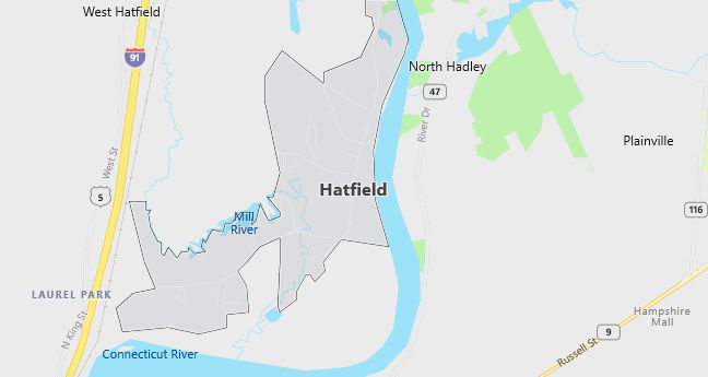 Map of Hatfield, MA