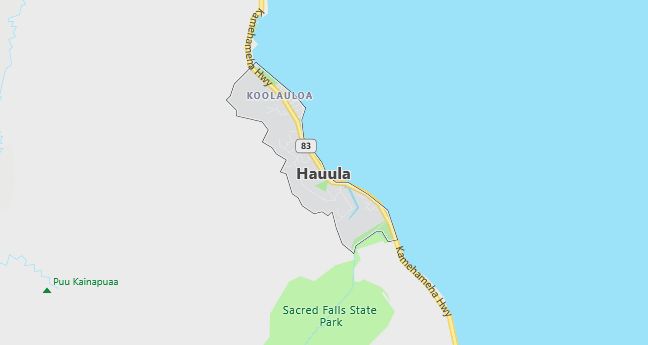 Map of Hauula, HI