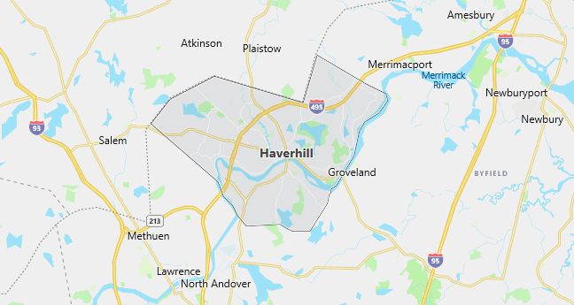 Map of Haverhill, MA