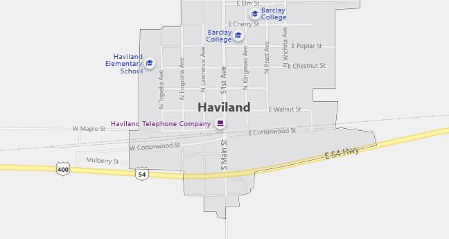 Map of Haviland, KS