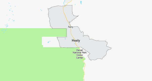 Map of Healy, AK