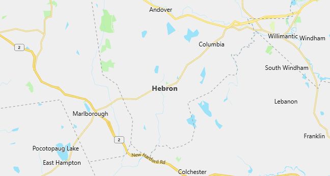 Map of Hebron, CT