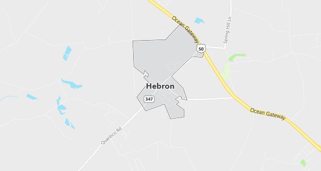 Map of Hebron, MD