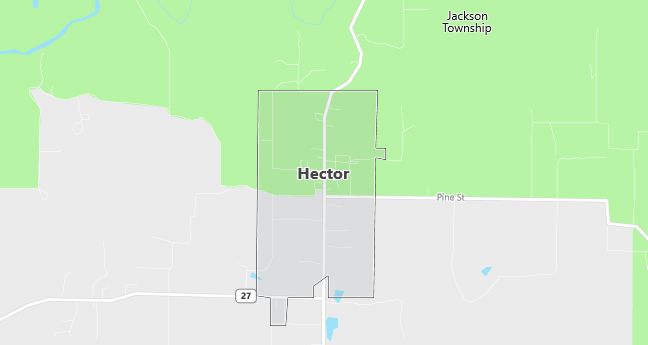 Map of Hector, AR