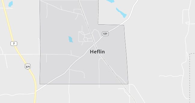 Map of Heflin, LA