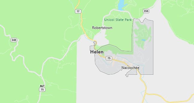 Map of Helen, GA