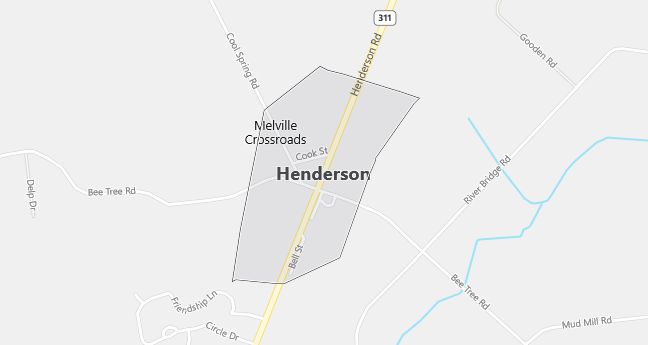 Map of Henderson, MD