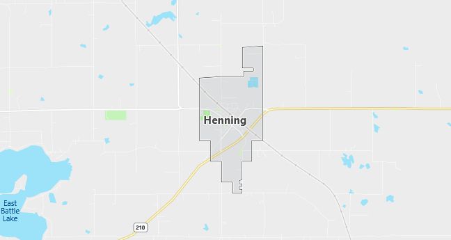 Map of Henning, MN