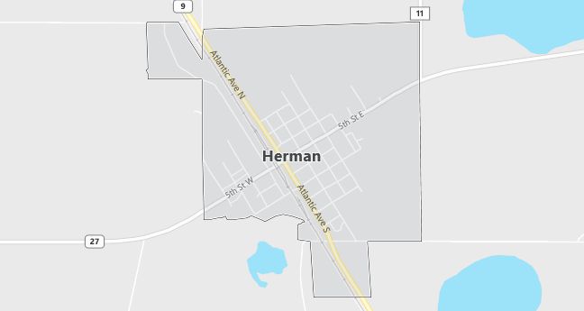 Map of Herman, MN