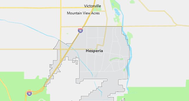 Map of Hesperia, CA