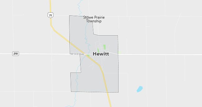 Map of Hewitt, MN