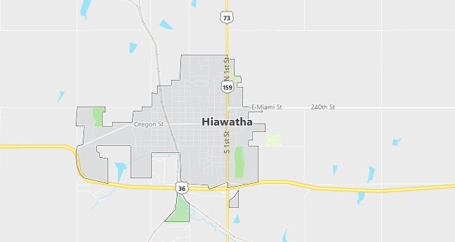 Map of Hiawatha, KS