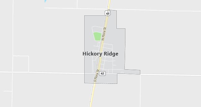 Map of Hickory Ridge, AR