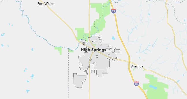 Map of High Springs, FL