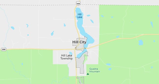 Map of Hill City, MN