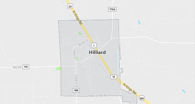 Map of Hilliard, FL