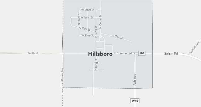 Map of Hillsboro, IA