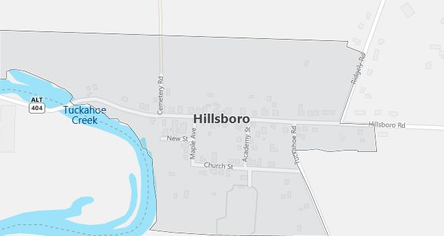 Map of Hillsboro, MD