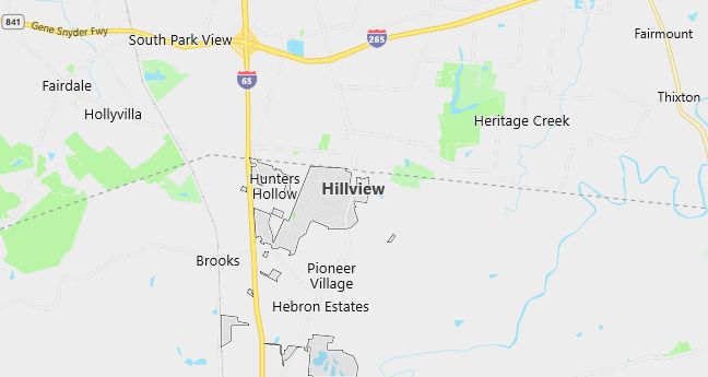 Map of Hillview, KY