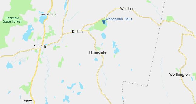 Map of Hinsdale, MA