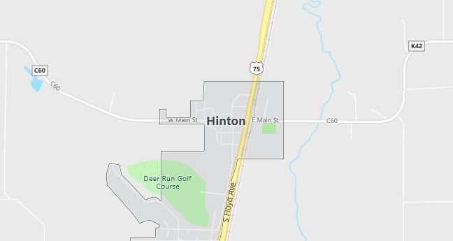 Map of Hinton, IA