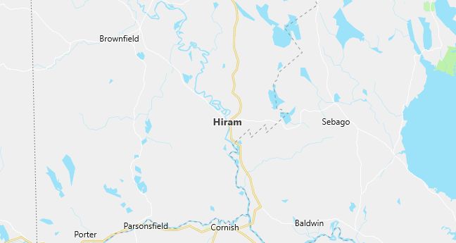 Map of Hiram, ME