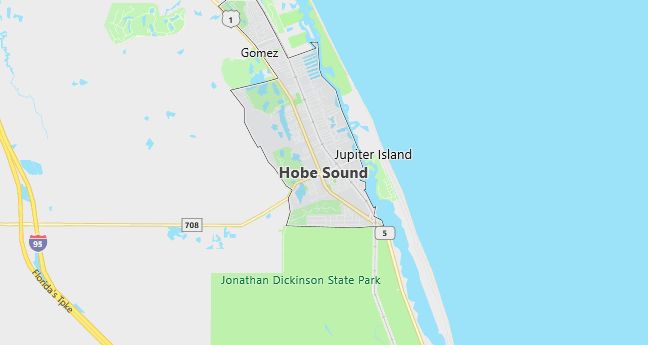 Map of Hobe Sound, FL