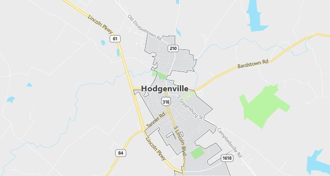 Map of Hodgenville, KY