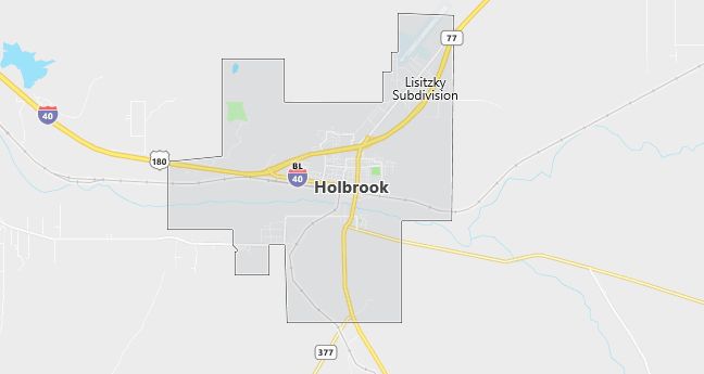 Map of Holbrook, AZ