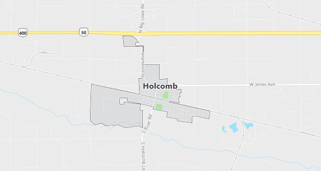 Map of Holcomb, KS