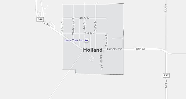 Map of Holland, IA