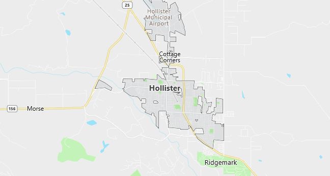 Map of Hollister, CA