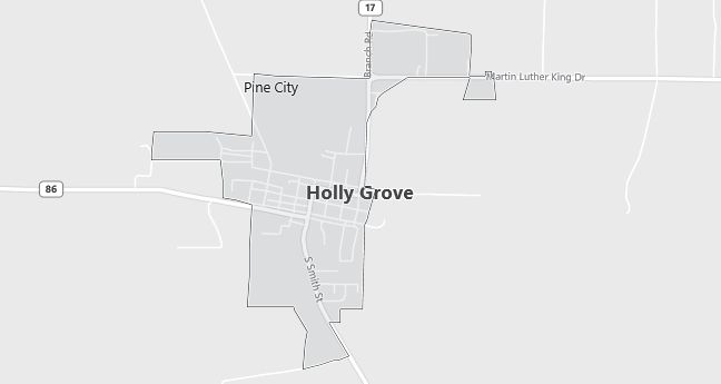 Map of Holly Grove, AR