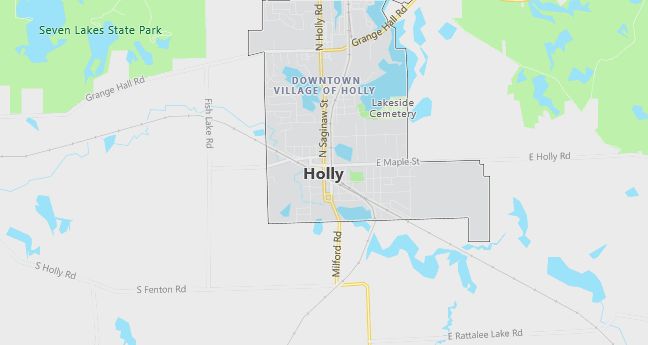 Map of Holly, MI