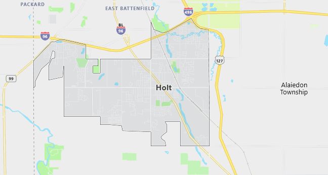 Map of Holt, MI