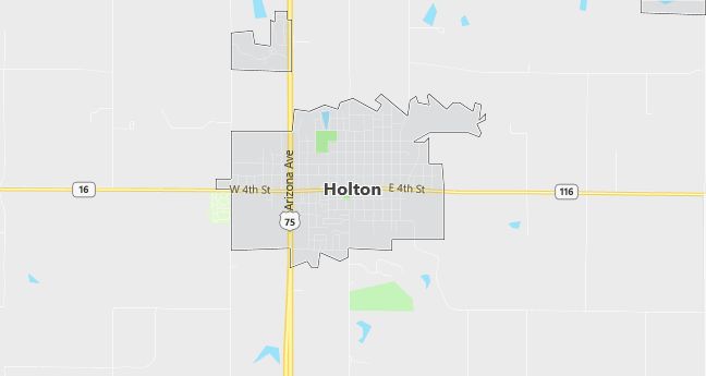 Map of Holton, KS