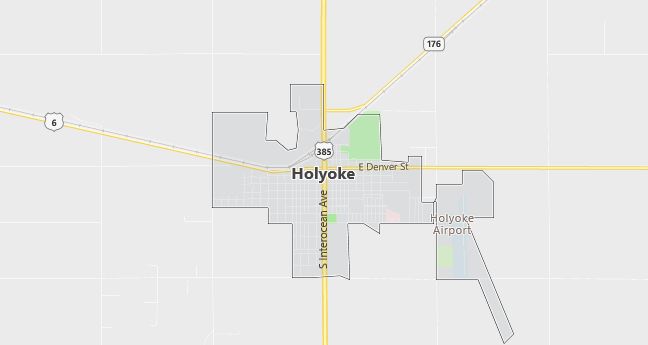 Map of Holyoke, CO