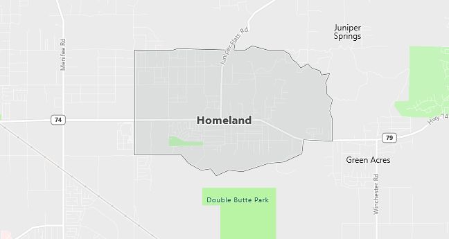 Map of Homeland, CA